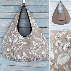 Beautiful handmade beige flowers print boho style bag for summer. Sand colour floral beach bag, also can be used as a large shopping bag, market bag or purse. Fabric bag made from home decor fabric, very durable and long lasting tote bag. This boho bag is handmade. I use only careful tested fabrics, so it would last for long time.  The bag is one double sided, can be used from both sides (reversible), one side floral patterns print, other beige cotton/polyester home decor fabric.  About bag: Dimensions: 74 cm hight x 61 cm wide (29 inches hight x 24 inches wide) Fabric: 60% polyester, 40% cotton home decor fabric Extras: Pocket with zipper inside for keys or small things All our bags and aprons goes nicely packed in a gift boxes, so you do not need to order gift packing. It will come packe Boho Style Bag, Boho Handbag, Beige Flowers, Big Tote Bags, Craft Tote, Creative Bag, Boho Handbags, Diy Bags, Bag Summer