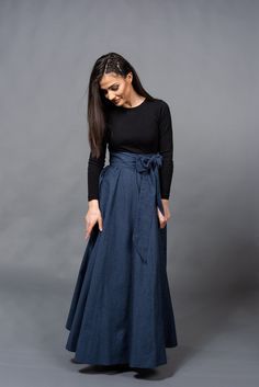 "Add some flair to your occasion wear with this charming maxi skirt!This floor- sweeping style is made from 100% cotton! Partner yours with a black top and accessories for a dramatic ensemble! * Length: 105 cm/ 41 ⅓ inch, but can be made in your specific desire * Light, airy and wonderfully comfortable to wear * Due to the elastic waistband the skirt can be easily put on and taken off and fits perfectly * Handmade with love * Fast, safe and free shipping via FedEx /add your phone number in Notes Elegant Cotton Maxi Skirt, Cotton Maxi Skirt With Gathered Detail, Cotton Gathered Maxi Skirt, Cotton Fitted Flared Maxi Skirt, Fitted Cotton Flared Maxi Skirt, Relaxed Full-length Cotton Maxi Skirt, Flowy Flared Cotton Wrap Skirt, Flowy Cotton Wrap Skirt, Chic Cotton Maxi Skirt