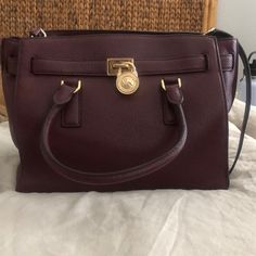 Michael Kors Burgundy Purse. In Good Condition, Has Slight Lipstick Stains On The Inside Zipper Pocket (Pictured) But Overall Good Condition. Crossbody Strap Included And Light Wear Throughout. Burgundy Purse, Michael Kors Crossbody Bag, Bags Michael Kors, Quilted Crossbody Bag, Convertible Bags, Michael Kors Crossbody, Brown Purses, Chain Crossbody Bag, Purses Michael Kors