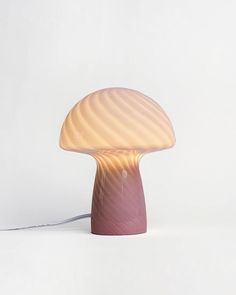 lit mini pink mushroom lamp Mini Mushroom, Mushroom Lamp, Dream Living, Pink Mini, Push Button, On Off, Hand Blown, Sale Items, Stuffed Mushrooms