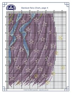 a cross stitch pattern with the words stardust fairy chart, page 4