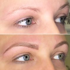 Microblading Shapes, Blonde Microblading, Eyebrow Ideas, Eyebrow Goals, Blonde Brows, Brow Transformation, Microbladed Brows, Mircoblading Eyebrows, Combo Brows