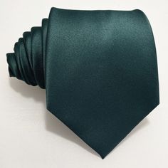 "Pocket Square Handkerchief size is about 10 inches x 10 inches. Neck tie length is 59\" and widest part is 3.5\" Actual color may differ from the computer monitor display." Classic Green Neckwear For Gift, Classic Solid Color Ties For Office, Classic Solid Color Standard Tie, Classic Solid Neckwear With Ties, Business Suit And Tie Accessories With Solid Color Ties, Classic Neckwear With Ties, Classic Solid Pocket Square For Business, Solid Color Business Ties, Classic Pocket Square For Business