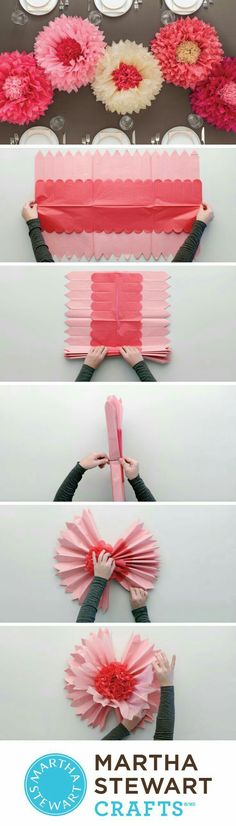 the instructions for how to make an origami flower headband with paper flowers