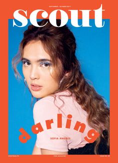 the cover of scout magazine featuring an image of a woman with long hair