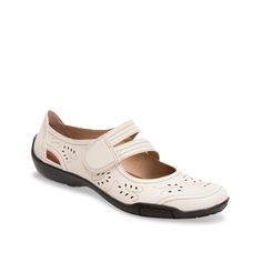 Ros Hommerson-Chelsea Mary Jane Flat Draw attention to your foot with the Ros Hommerson Chelsea Mary Jane flat. The printed pattern on the supple upper adds to the style, while the padded insole and flexible outsole improve the comfort. Comfortable White Slip-ons With Flat Heel, Comfortable White Slip-on Flats, White Flat Heel Walking Shoes, Summer Walking Shoes With Ortholite Insole And Flat Heel, Comfortable White Flats With Round Toe, Comfortable Cream Flats With Round Toe, White Slip-on Flats With Rubber Sole, White Comfortable Slip-ons With Removable Insole, White Closed Toe Comfortable Flats