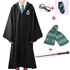 a harry potter costume with accessories and tie