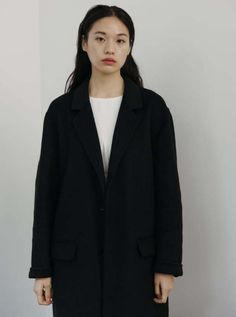 Black full-length oversized coat designed to last the test of time and be worn by all. handsewn in a wool-like blend that combines warmth and texture. perfect to style for daily wear or occasions.    - unisex  - 30% wool 70% polyester  - imported Full Length Coat, Oversized Coat, Coat Design, The Test, Outerwear Coats, Black Wool, Designer Outfits Woman, Black Coat, The Row