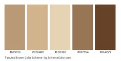 the color chart for tan and brown scheme