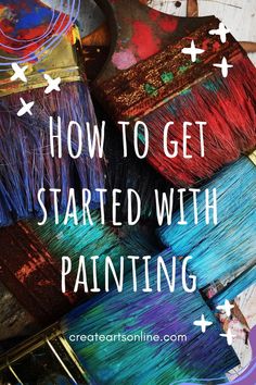 Learn how to get started with painting in this online art class from Create Arts Online featuring artist and instructor Karla Duterloo Present Painting, Painting Courses, At Your Own Pace, Your Own Pace, Colorful Paintings, Real Time, Newspaper