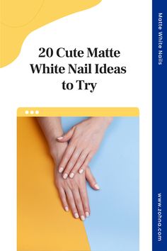 Can't decide on a manicure? Matte white nails are a perfect choice. Explore these 20 adorable designs. White Nails Inspiration, White Nail Ideas, White Coffin Nails, Acrylic Nail Shapes, Nail Care Routine