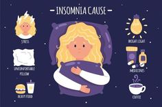 the insomnia cause is depicted in this illustration