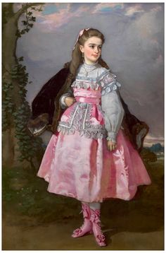 María de la Concepción Serrano y Domínguez, later Countess of Santovenia, by Eduardo Rosales Gallinas. A familiar face! :D The Countess, Spanish Art, Childrens Clothing, Paul Klee, Banana Split, Doll Dresses, Historical Costume, Historical Dresses, Vintage Canvas