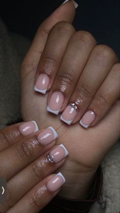 Short Acrylics For Work, Short Nail Bed French Tip, Short Nails For Graduation, Short French Nails, Pink Toe Nails, French Tip Gel Nails, Biab Nails, Short French Tip Nails, Overlay Nails