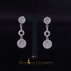 Get ready to turn heads with these stunning Sterling White Silver Round Dangling Hip Hop Earrings! Perfect for women and men who want to add some bling to their style. The brilliant cut Cubic Zirconia stones will catch the light and sparkle all day and night. 💎👀💫 #DiamondCelebrity #HipHopEarrings #UnisexStyle #SterlingSilver #DanglingEarrings #CubicZirconia #BrilliantCut #SparkleAllDay #StatementJewelry #FashionAccessories #Earrings #CubicZirconia Diamond White Pierced Jewelry For Formal Occasions, White Gold Drop Earrings With Halo Design, Classic Party Jewelry With Halo Design, Classic Halo Design Drop Earrings, Silver Round Cut Earrings For Party, Classic Drop Earrings With Halo Design, Formal Dangle Jewelry With Halo Design, Classic Diamond White Pierced Jewelry, Diamond White Drop Earrings With Matching Earrings