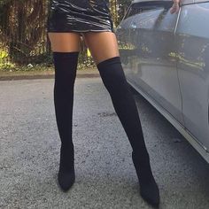 Heel Height: 12 cm Luxury Girl, Sock Boots, Pu Heels, Boot Types, Long Socks, Pointed Toe Heels, Long Boots, High Heels Stilettos, Thigh High