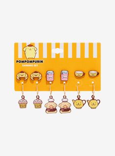 Pompompurin Bakery Treats Earring Set | Hot Topic Sanrio Finds, Hot Topic Sanrio, Sanrio Shopping, Sanrio Merchandise, Kawaii Shopping, Hello Kitty Keroppi, Sanrio Backpack, Pompom Purin, Bakery Treats