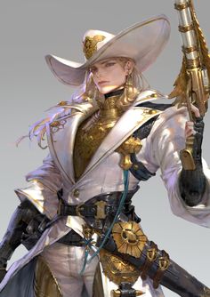 ArtStation - Gunslinger, jeongwon Choi Artificer Outfit, Dnd Npc, Character Prompts, Inspo Art, Fantasy Heroes, Dnd Stuff, High Noon