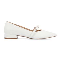 The Cait block heel flats from Journee Collection will pull your entire look together with their mary jane style and pointed toe. To keep you looking and feeling like the queen you are, their luxe vegan leather, textured material, faux lizard, and strap bow detail will add the perfect amount of style to do just that. Their slip-on closure will is perfect for easy entrance.Closure Type: Slip-OnShoe Heel Height: 1 InchUpper/Outer Base Material: 100% PolyuretheneShoe Lining Material: PolyurethaneS… Chic White Pointed Toe Flats For Work, White Ballet Flats For Work With Low Heel, White Low Heel Ballet Flats For Work, White Ballet Flats For Workwear With Low Heel, Feminine Pointed Toe Flats For Work, Feminine Pointed Toe Work Flats, Spring Mary Jane Flats With Pointed Toe, Spring Mary Jane Pointed Toe Flats, Feminine Low Heel Flats For Work