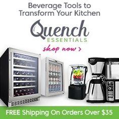 an advertisement for kitchen appliances with the words, free shipping on orders over $ 35