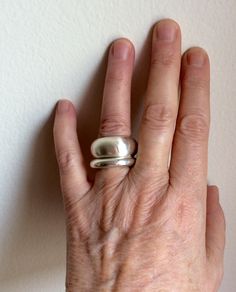 Super Big Silver Band Ring - Etsy Sweden Chunky Silver Rings, Crazy In Love, Silver Rings With Stones, Soldering Jewelry, Big Rings, Funky Jewelry, Jewelry Lookbook, Oct 11, Silver Band Ring