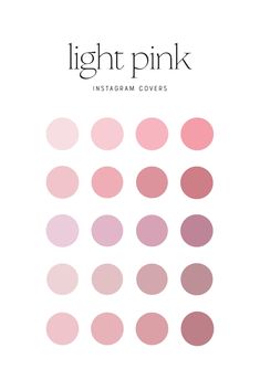 the cover of light pink instagram covers, with different colors and sizes on it