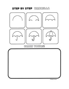 step by step umbrella worksheet