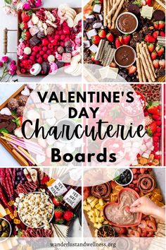 valentine's day charcuterie board with chocolates and strawberries