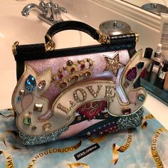 Love Her!! Tags Inside Bag As Used Once Creative Bag, Purse Scarf, Inside Bag, Bead Work, Limited Time, Scarf Accessory, Love Her, Dolce And Gabbana, Satchel