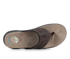 Introducing the Dockers Banks Men's Flip-Flops, a perfect blend of style, comfort, and durability for your summer adventures. These flip-flops are designed to elevate your casual look while providing unmatched support for your feet. Synthetic leather uppers for next-level style and support, Lightweight, flexible TPR outsole for comfortable all-day wear, Soft EVA footbed for relaxation and breathability, Slip-on style for a more comfortable fit, Classic round toe | Men's Dockers Banks Flip-Flops Casual Flip Flops With Cushioned Footbed For Outdoor, Brown Casual Sport Sandals With Arch Support, Casual Brown Sport Sandals With Arch Support, Brown Flip Flops For Outdoor, Casual Outdoor Flip Flops With Arch Support, Brown Outdoor Flip Flops With Ortholite Insole, Brown Ortholite Flip Flops For Outdoor, Casual Brown Flip Flops With Ortholite Insole, Brown Casual Flip Flops With Arch Support