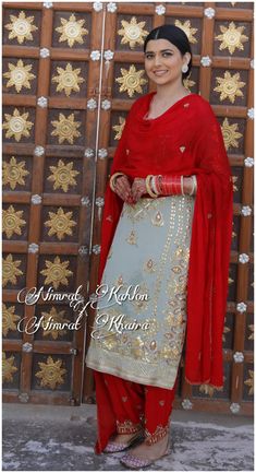 Yukta Mookhey, Tarsem Jassar, Punjabi Wedding Suit, Bridal Suits Punjabi, Designer Suits For Wedding, Simple Indian Suits, Boutique Suit