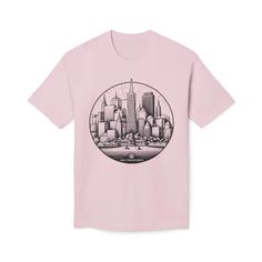 ## Cozy Cotton Tee: Flaunt Your SF Love Sustainably!Take your style to new heights with our San Francisco Skyline Tee for Women! Crafted from 100% premium quality cotton, this trendy tee perfectly blends comfort and fashion. Designed with the iconic San Francisco skyline, this top is a must-have for any Dipaliz Diva who wants to flaunt their love for the City by the Bay.This cozy cotton tee features a classic fit and soft, pre-shrunk fabric, ensuring it maintains its shape wash after wash. Feel San Francisco City, Trendy Tee, Tees For Women, City Skyline, San Francisco Skyline, Pink Fashion, Sew-in Labels, Get Ready, Cotton Fiber