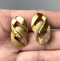 "Add a touch of sophistication and class to your wardrobe with these beautiful vintage earrings.  These signed Napier earrings boast a gold-tone chain link design, making them a timeless accessory that can be dressed up or down. The earrings are perfect for any occasion and will make a great addition to your jewelry collection. 1 1/8\" by 58\". Marked Napier on the back of both earrings. Comes in a gift box, Pack with care and promptly" Earrings Chain, Link Design, Chain Design, Timeless Accessories, Vintage Costume Jewelry, Vintage Costumes, Jewelry Earrings Studs, Vintage Earrings, Chain Link