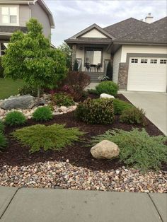 the front yard is clean and ready to be used as a landscaping area for this home