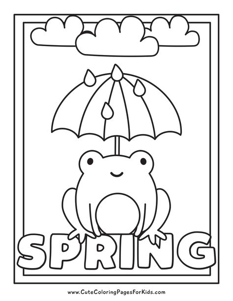 Introducing our Spring Coloring Pages: 7 Free Printable PDFs.  Perfect for rainy days or any moment when your kids need a little something extra. Download all 7 adorable coloring sheets for free! Spring Activity Sheets Free Printables, April Coloring Sheets, Spring Preschool Coloring Pages, First Day Of Spring Coloring Pages, Spring For Kindergarten, Spring Colouring Sheet, April Coloring Pages Free Printables, Spring Coloring Sheets Free Printables, Spring Color Sheets