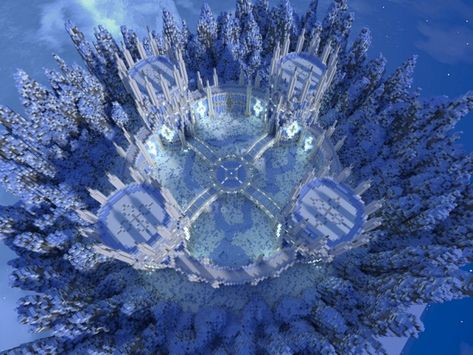 Minecraft Frozen Build, Ice Kingdom Minecraft, Minecraft Ice Spikes Base, Ice Spikes Minecraft, Minecraft Hub Spawn, Minecraft Ice Village, Ice House Minecraft, Minecraft Ice Spikes, Minecraft Snow Castle