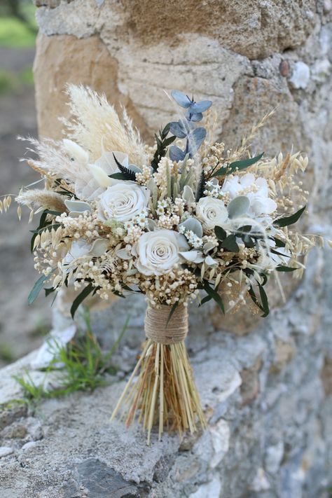 Wedding Bucket Flowers, Dried Bridal Bouquet, Wedding Bucket, Boho Bridal Bouquet, Bouquet Bridal, Bridal Flower, Accessories Wedding, Dried Flower Bouquet, Boho Bridal