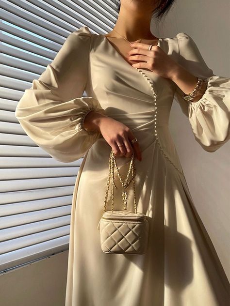 Elegant Midi Dress Classy, Elegant Silk Dresses, Soiree Dress, Mode Abaya, Women Dresses Classy, Elegant Midi Dresses, Fancy Dresses Long, Elegant Dresses Classy, Modesty Fashion