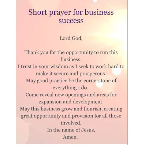 Pray For Business, Prayers For Business Owners, Prayers For Successful Business, Pray For Business Success, Prayers For Business Success, Psalms Prayers, Prayer For Business Success, Family Affirmations, Business Prayer