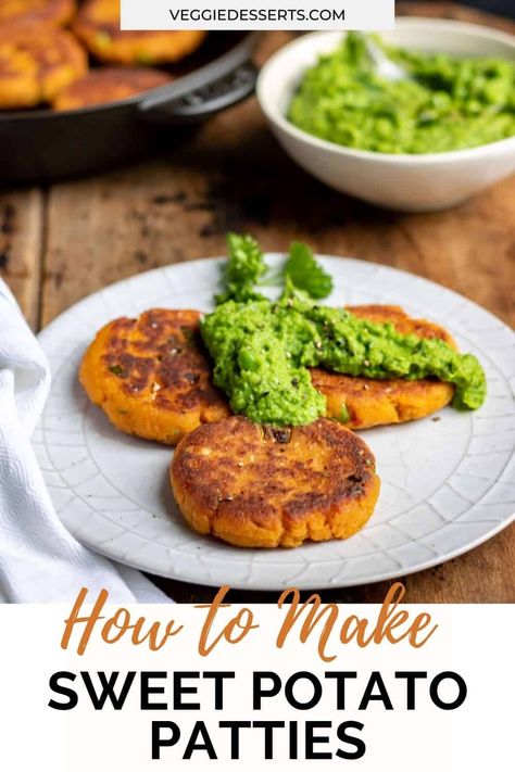 Sweet Potato Pancakes Savory, Vegan Sweet Potato Patties, Sweet Potato Burger Patties, Fritata Recipe Sweet Potato, What To Do With Mashed Sweet Potatoes, Sweet Potato Fritters Recipe, Sweet Potato Burger Recipe, Sweet Potato Cakes Fried, Sweet Potato Cakes Recipes