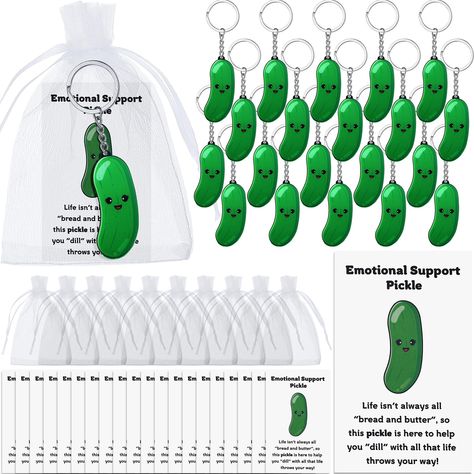 PRICES MAY VARY. Emotional Support Package: providing you with 20 emotional support pickle cucumber keychains, 20 positive affirmation cards, and 20 organza bags; This package can lift your mood, inspire your positivity, and bring you good mood every day Offering Emotional Support: our product offers emotional support; If you're feeling low, simply glance at positive affirmation card and inspirational pickle cucumber keychain to uplift your mood; The handy size of the keychain allows you to take Case Management Week Gift Ideas, Fun Employee Appreciation Ideas, Emotional Support Pickle, Gratitude Gifts, Sunshine Committee, Pickle Gifts, Pto Ideas, Feeling Low, Marketing Gift