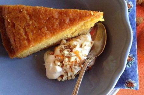 The infusion of mandarin juice and cardamon syrup in this almond cake keeps it perfectly moist and preserved. Almonds, mandarin and spices combined Hazle Nut, Cake With Sour Cream, Cake And Coffee, Mandarin Juice, Sour Cream Cake, Pastry Tart, Almond Cake, Ground Almonds, Spice Cake