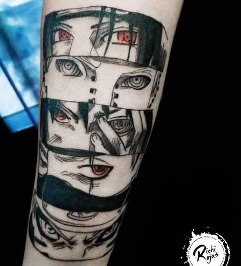 #Tattoos,naruto tattoos Kakashi Tattoo, Tato Naruto, Naruto Tattoo, Tattoo Inspiration Men, Eye Tattoo, Arm Tattoos For Guys, Anime Tattoos, Tattoo Design Drawings, Forearm Tattoo