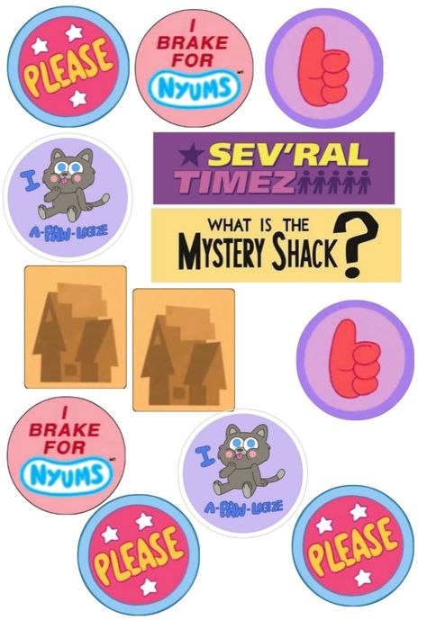 Gravity Falls Decor, Gravity Falls Crafts, Mabel Gravity Falls, Gravity Falls Poster, Steven Universe Stickers, Gravity Falls Journal, Fall Anime, Mystery Shack, Fall Birthday Parties