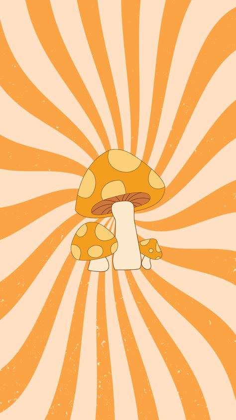 Be merry MUSHROOM Merry Mushroom Art, Mushroom Vibes Aesthetic, Mushroom Art Wallpaper, Aesthetically Background, Mushroom Aesthetic, Merry Mushroom, Orange Mushroom, Mushroom Wallpaper, Be Merry