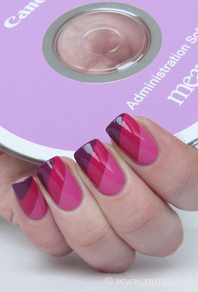 Nail Art Designs Pink, Do It Yourself Nails, Ombre Nail Art, Nails Toes, Tape Nail Art, Ombre Nail Art Designs, Purple Nail Art, Ombre Nail, Purple Nail