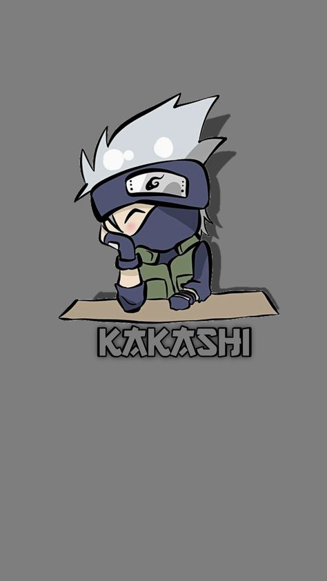 Wallpaper Kakashi Hatake Wallpapers, Kakashi Fanart, Chibi Naruto Characters, Kakashi Wallpaper, Mikey Kun, Naruto Facts, Kakashi Sharingan, 30 Day Drawing Challenge, Cute Minions