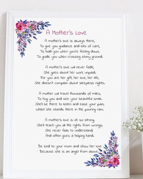 Prints On My Wall on Instagram: “The first of our Mother’s Day prints...🌹🌺🌸 . A handwritten poem, wrote by my lovely Mum. Swipe right ➡️ to hear the poem 🌟 . Live on our…” Mother’s Day Poems, Grandparents Poems, Mother’s Day Poem, Mum Poems, Diy Mother's Day Crafts, Vision Board Template, Mothers Day Poems, Mother Poems, When Youre Feeling Down