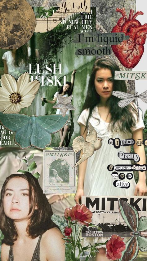 Mitski #lushalbum #mitski #brandnewcity #eric New City, Real Man, Pretty Wallpapers, Lush, Wallpapers, Money, Collage, Quick Saves