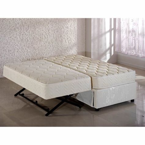 Pop-up trundle day bed  Alize Hi-Rizer Mattress - Daybeds at Hayneedle King Murphy Bed, Pop Up Trundle Bed, Trundle Bed Kids, Build A Murphy Bed, Day Bed Frame, Pop Up Trundle, Trundle Bed Frame, Simple Bed Designs, Metal Daybed